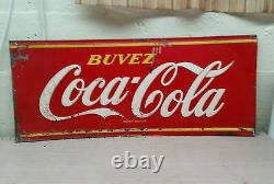 Vintage coca-cola push kiker plate TIN SIGN display soda