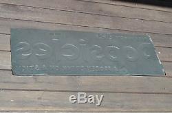 Vintage embossed tin POPSICLES sign 28 x 10 RARE DESIGN, estate fresh