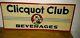 Vintage Metal Tin Embossed Advertising Clicquot Club Beverages Sign 30