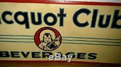 Vintage metal tin embossed advertising Clicquot club beverages sign 30