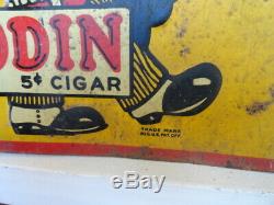 Vintage original tin sign Odin 5 cent cigar 1930's great early country store adv