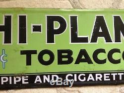 Vintage original tin sign advertising Hi Plane tobacco great graphics