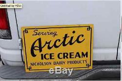 Vintage tin Arctic Ice Cream Advertising sign
