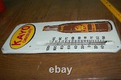 Vintage tin KAYO Chocolate Drink Thermometer 13.5 advertising not soda sign