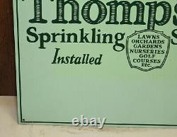 Vtg 1940's 1950's Art Deco Thompson Sprinkling Systems Tin Sign Southwest Navajo