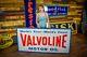 Vtg 1960 Valvoline Motor Oil Sign Embossed Tin Gas Station Advertising Big
