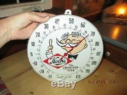 Vtg. Advertising Fred Koch Brewery Beer Tin Bubble Thermometer Dunkirk Ny Sign