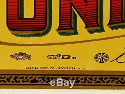 Vtg Afl-cio Bartenders International Union Bar Tin Over Cardboard Sign Yellow