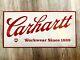 Vtg Carhartt Workwear Since 1889 Metal Tin Sign Advertising Embossed 24 X 12