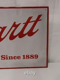 Vtg CARHARTT WORKWEAR SINCE 1889 Metal Tin Sign Advertising Embossed 24 x 12