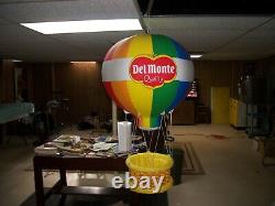 Vtg. Del Monte Brands Vinyl Blow-up Store Hot Air Balloon Advertising Display