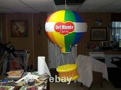 Vtg. Del Monte Brands Vinyl Blow-up Store Hot Air Balloon Advertising Display