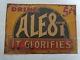 Vtg Drink Ale-8-one A Late One It Glorifies Embossed Tin Ale81 Advertising Sign