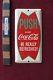 Vtg Drink Coca-cola Tin Door Push Sign Be Really Refreshed Coke 8 Nice
