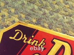 Vtg Embossed Drink DELAWARE PUNCH Beverage Soda Cola TIN Sign 1950's