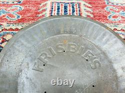 Vtg Frisbie's Pies Advertising Tin Pie Plate 6 Hole Rare USA Sign Frisbee