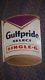 Vtg Gulfpride Select New Single G Motor Oil Can Tin Flange Gas Station Sign Gulf