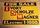 Vtg Ivory Scholze & Wagner Tin For Sale Sign