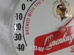 Vtg Leinenkugel Beer Advertising Bubble Thermometer 12 Tin Sign