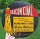 Vtg. Original Beacon Coal Sign Metal Tin Farm Lighthouse Industrial Age 14 Dia