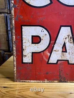 Vtg Original Cook's Paints Heavy Tin Metal Advertising Double Sided Sign 22x16