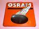 Vtg Rare! Osram Lamps Light Bulb Metal Enamel Embossed Plaque Sign Germany 1940s