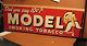 Vtg Tin 1950's Model Smoking Tobacco Sign! Did You Say 10 Cents 34 X 11 1/2