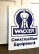 Vtg Wacker Construction Jack Hammer Tin Metal Sign Vintage Home