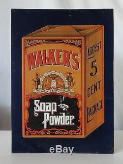 Walker's Soap Powder Vintage Tin Sign