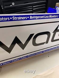 Watsco vintage tin flange sign New Old Stock Refrigerant 36x10