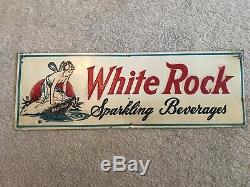 White Rock Beverages Vintage Stout Embossed Tin Sign