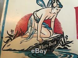 White Rock Beverages Vintage Stout Embossed Tin Sign
