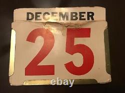 Whitmans Sampler Vintage Tin Over Cardboard Calendar Sign