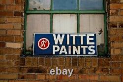 Witte Paints Sign Vintage Tin Advertising Signage 1950s ORIGINAL Hardware Store