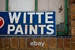 Witte Paints Sign Vintage Tin Advertising Signage 1950s ORIGINAL Hardware Store